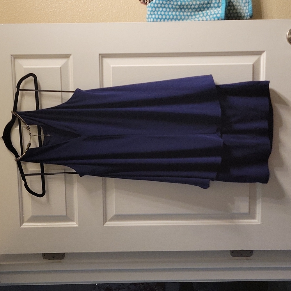 Betsy & Adam Navy Halter Dress - Picture 2 of 5